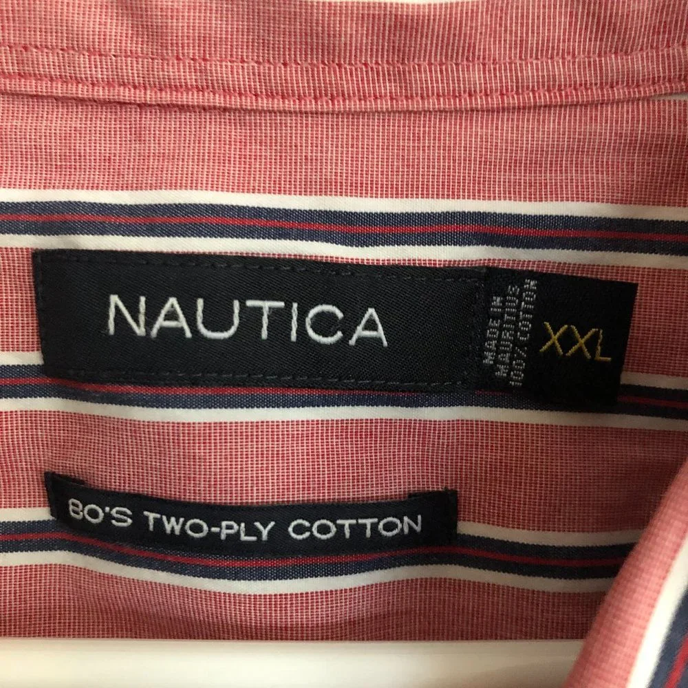 Nautica Bo's Two-Ply Cotton Button Down Shirt XXL - Picture 10 of 10